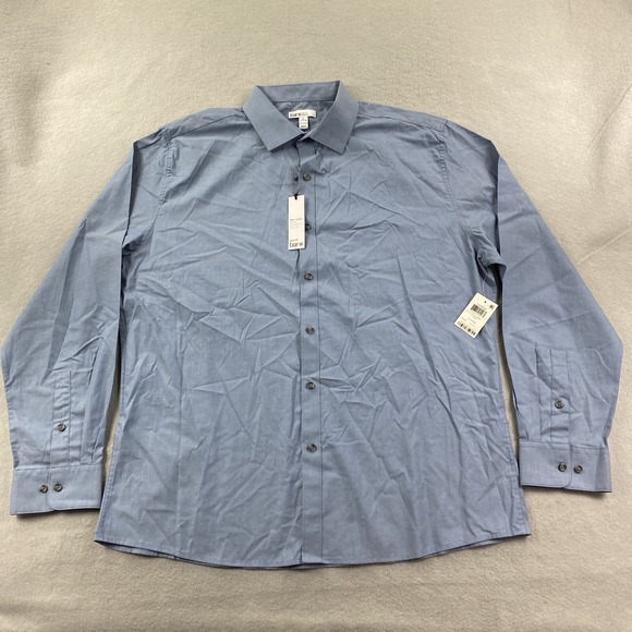 Bar lll Shirt Mens Extra Large Blue Button Up Slim Fit Stretch Comfort Casual - Picture 1 of 7